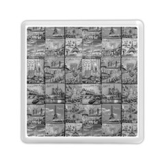 Paris Souvenirs Black And White Pattern Memory Card Reader (square) by dflcprintsclothing