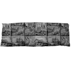 Paris Souvenirs Black And White Pattern Body Pillow Case (dakimakura) by dflcprintsclothing