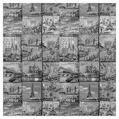 Paris Souvenirs Black And White Pattern Lightweight Scarf  by dflcprintsclothing