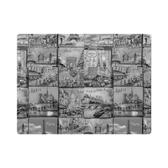 Paris Souvenirs Black And White Pattern One Side Premium Plush Fleece Blanket (mini) by dflcprintsclothing