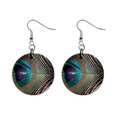 Peacock Mini Button Earrings by StarvingArtisan