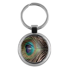 Peacock Key Chain (round) by StarvingArtisan