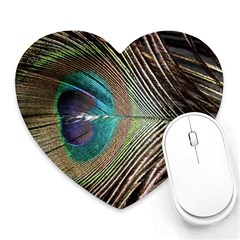 Peacock Heart Mousepad by StarvingArtisan