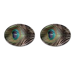 Peacock Cufflinks (oval) by StarvingArtisan