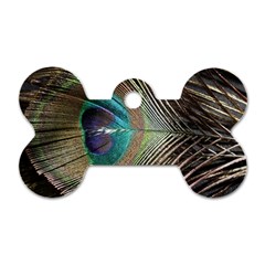 Peacock Dog Tag Bone (two Sides)