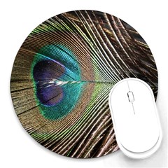 Peacock Round Mousepad by StarvingArtisan