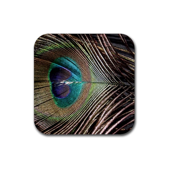 Peacock Rubber Coaster (Square)