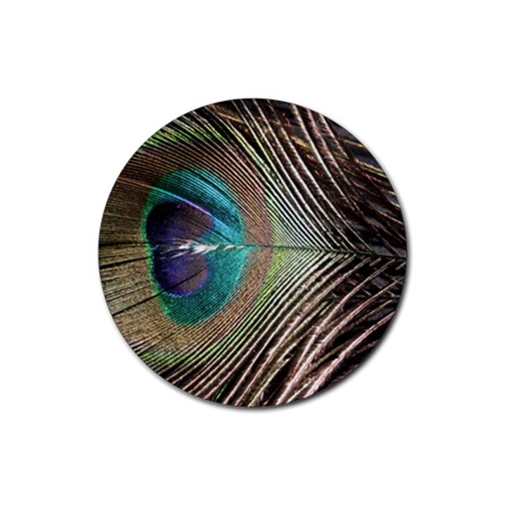 Peacock Rubber Round Coaster (4 pack)