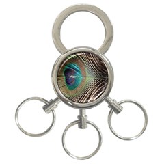 Peacock 3-ring Key Chain