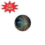 Peacock 1  Mini Buttons (100 pack)  Front