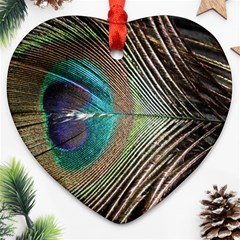 Peacock Heart Ornament (two Sides) by StarvingArtisan