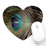 Peacock Heart Mousepad Front