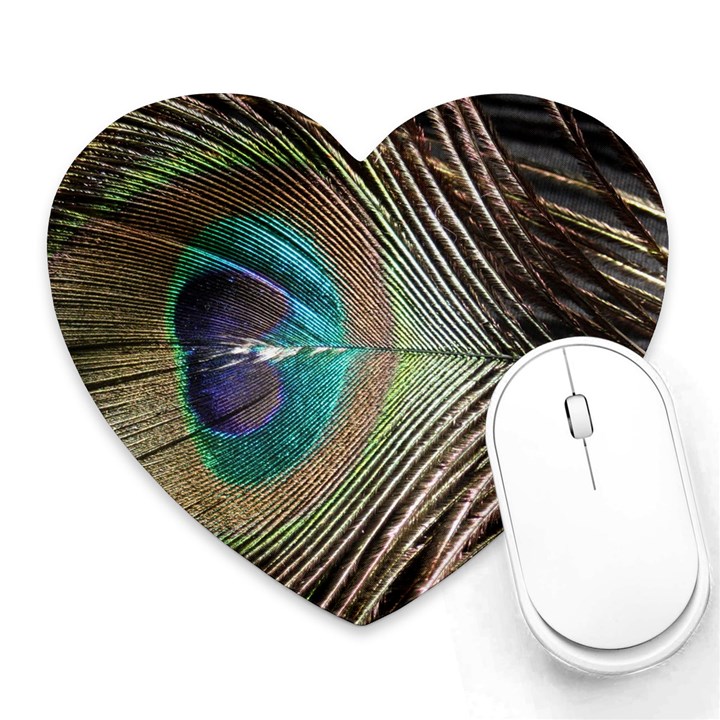 Peacock Heart Mousepad