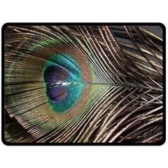 Peacock One Side Fleece Blanket (large) by StarvingArtisan