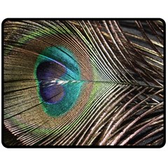 Peacock One Side Fleece Blanket (medium)