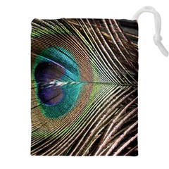 Peacock Drawstring Pouch (4xl) by StarvingArtisan