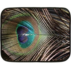 Peacock One Side Fleece Blanket (mini) by StarvingArtisan