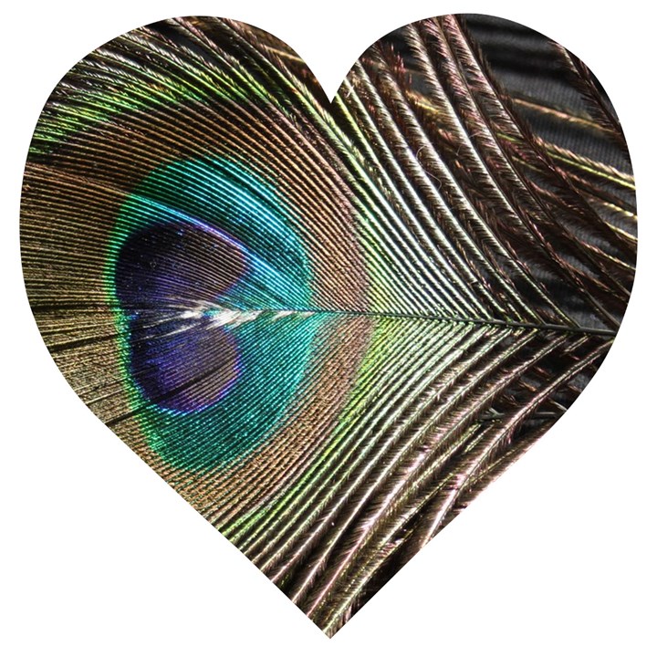 Peacock Wooden Puzzle Heart