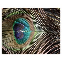 Peacock One Side Premium Plush Fleece Blanket (medium) by StarvingArtisan