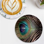 Peacock UV Print Round Tile Coaster Front