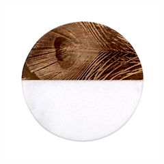 Peacock Classic Marble Wood Coaster (round) 