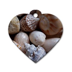 Beautiful Seashells  Dog Tag Heart (two Sides) by StarvingArtisan