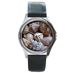 Beautiful Seashells  Round Metal Watch by StarvingArtisan