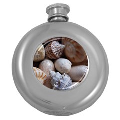 Beautiful Seashells  Round Hip Flask (5 Oz) by StarvingArtisan