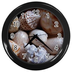 Beautiful Seashells  Wall Clock (black) by StarvingArtisan