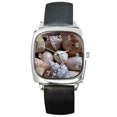 Beautiful Seashells  Square Metal Watch by StarvingArtisan