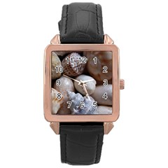 Beautiful Seashells  Rose Gold Leather Watch  by StarvingArtisan