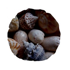 Beautiful Seashells  Standard 15  Premium Flano Round Cushions by StarvingArtisan