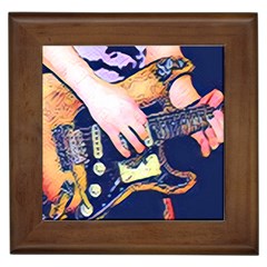 Stevie Ray Guitar  Framed Tile