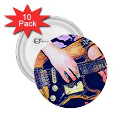 Stevie Ray Guitar  2.25  Buttons (10 pack) 