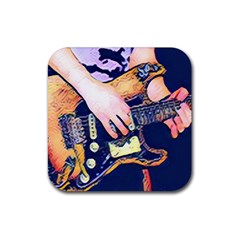 Stevie Ray Guitar  Rubber Coaster (Square)