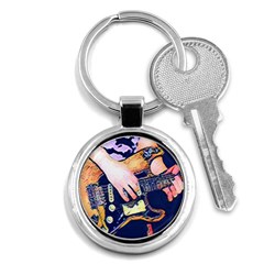 Stevie Ray Guitar  Key Chain (round) by StarvingArtisan