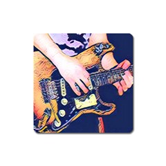 Stevie Ray Guitar  Square Magnet