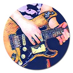 Stevie Ray Guitar  Magnet 5  (Round)