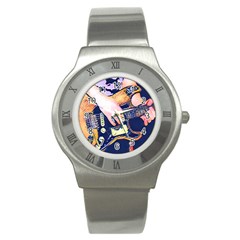 Stevie Ray Guitar  Stainless Steel Watch