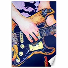 Stevie Ray Guitar  Canvas 12  X 18  by StarvingArtisan