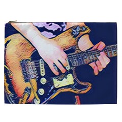 Stevie Ray Guitar  Cosmetic Bag (xxl) by StarvingArtisan