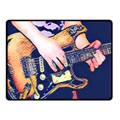 Stevie Ray Guitar  Fleece Blanket (Small)