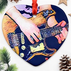 Stevie Ray Guitar  Ornament (heart)