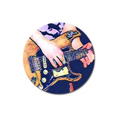 Stevie Ray Guitar  Magnet 3  (round) by StarvingArtisan