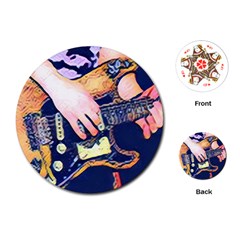 Stevie Ray Guitar  Playing Cards Single Design (round)