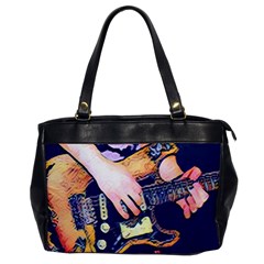 Stevie Ray Guitar  Oversize Office Handbag by StarvingArtisan