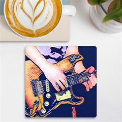 Stevie Ray Guitar  Uv Print Square Tile Coaster  by StarvingArtisan