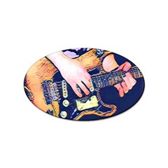 Stevie Ray Guitar  Sticker (oval) by StarvingArtisan