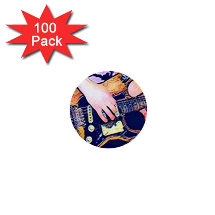 Stevie Ray Guitar  1  Mini Buttons (100 pack) 