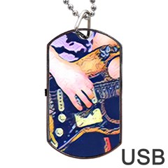 Stevie Ray Guitar  Dog Tag Usb Flash (one Side) by StarvingArtisan